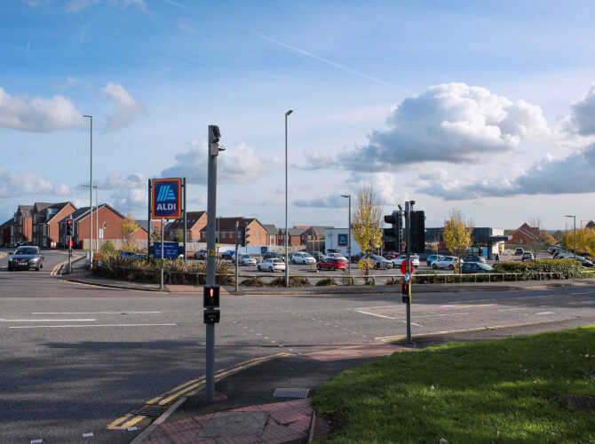 Modern housing and a supermarket now occupy part of the land where the historic Vulcan locomotive works once stood