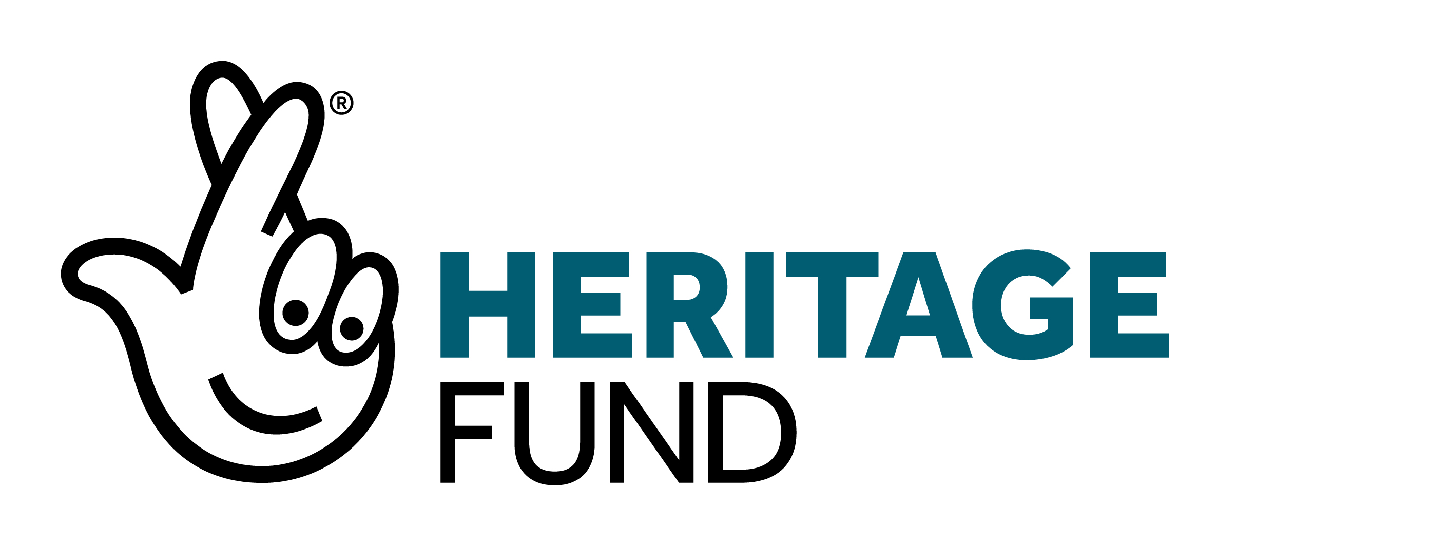 National Heritage Lottery Fund logo - crossed hand with a face