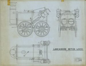 Graphical image of the witch locomotive train