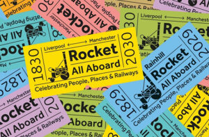 collage of Rocket All Aboard logos